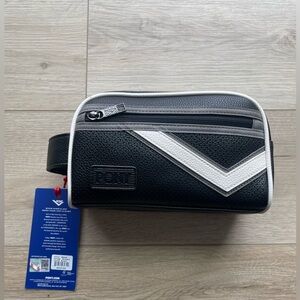 PONY Travel Toiletry Bag Dopp Black Zippers Pocket Reggie Blue MSRP $50 NWT